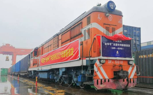China-Europe freight trains from China's Zhejiang more than triple in Q1
