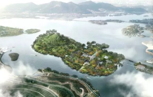 he design sketch of the headquarters of the World Tourism Alliance, which is located near the Xianghu Lake, Xiaoshan District of Hangzhou..jpg