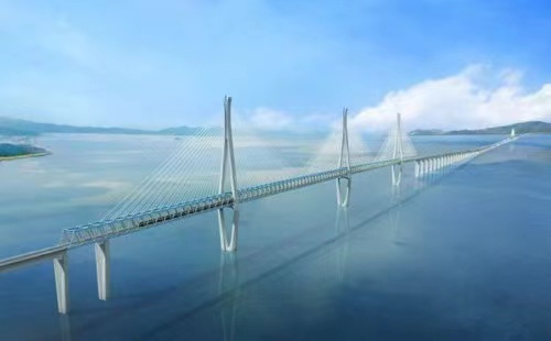 Building begins on railway bridge over Hangzhou Bay