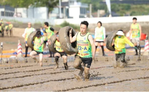 Mudflat games ignite Xiangshan's coast