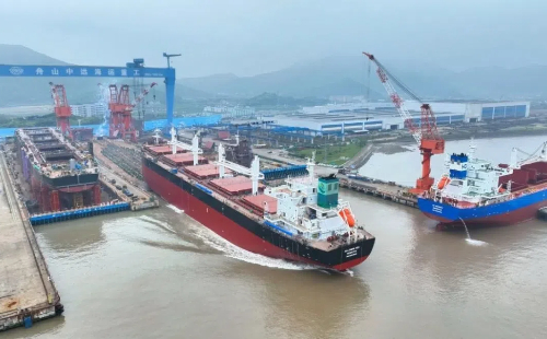 Zhoushan's shipbuilding industry sets new pace in output value