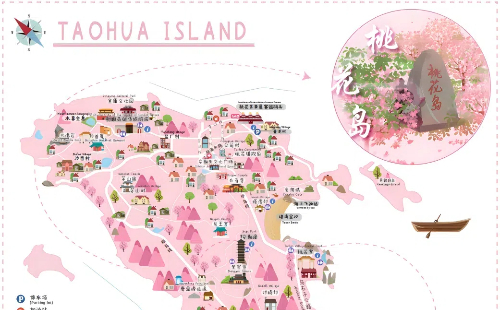 Tourist maps of five charming islands in Zhoushan