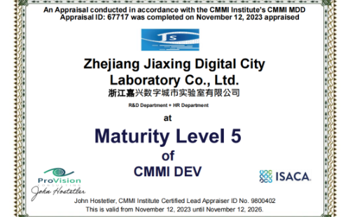 Jiaxing enterprise obtains global authoritative certificate for software capabilities
