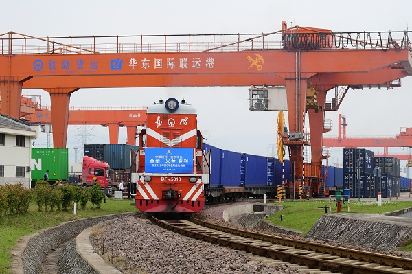 China-Europe freight trains operate steadily in Jinhua