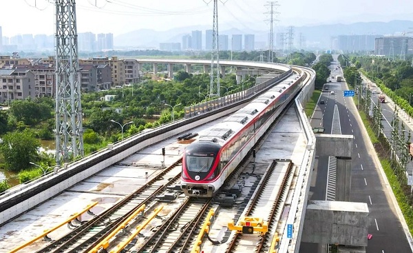 Jinhua-Yiwu-Dongyang urban rail line completes first trial operation