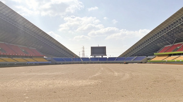 Jinhua Sports Center Stadium being renovated for Asian Games