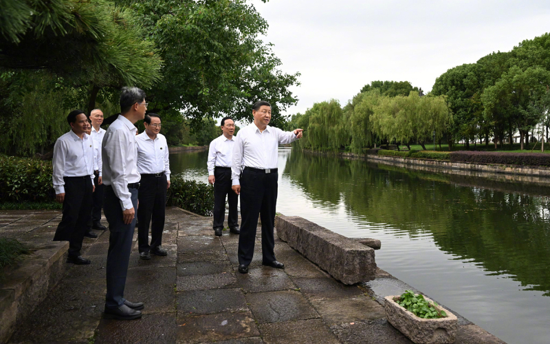 Xi inspects Shaoxing in East China's Zhejiang 