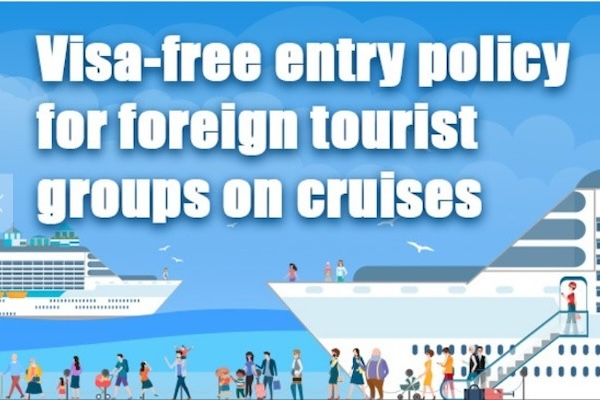 Visa-free entry policy for foreign tourist groups on cruises