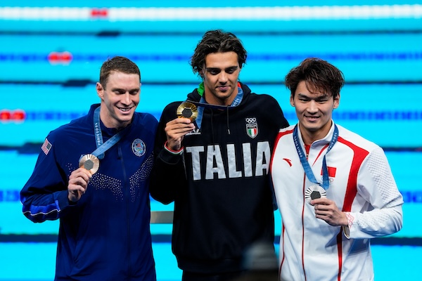 Xu Jiayu wins silver in men's 100m backstroke at Paris Olympics