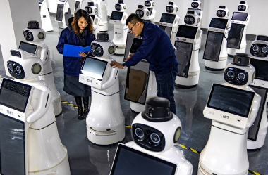 Intensive robot manufacturing at Zhangye Intelligent Manufacturing Industrial Park