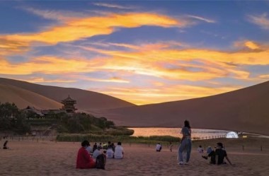 Sunset scenery in Dunhuang, NW China