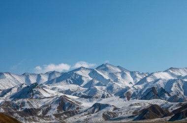 Scenery of Qilian Mountains in Jiuquan city, China's Gansu