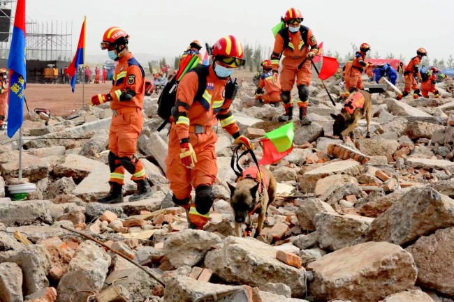 Disaster relief drill held in Gansu