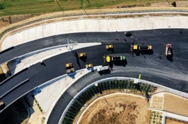 Highway crossing old revolutionary base area under construction