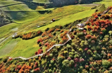 In Mati Tibetan township, autumn scenery catches the eye