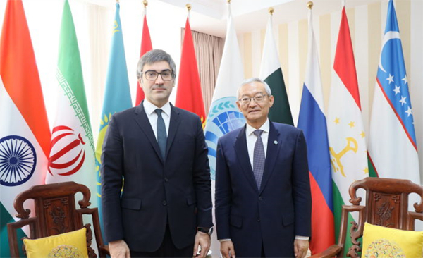 SCO Secretary-General meets with Chairman of the Board of Directors, Russian Trading Company (RTC) in China1.jpg