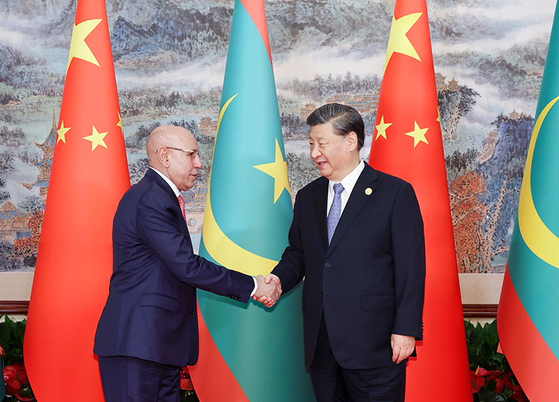 Xi meets Mauritanian president1.jpeg