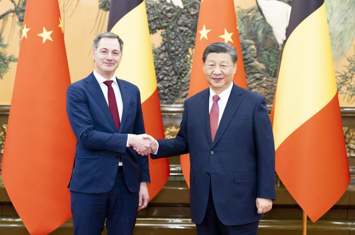 Xi, Belgian PM meet in Beijing, agreeing to enhance ties