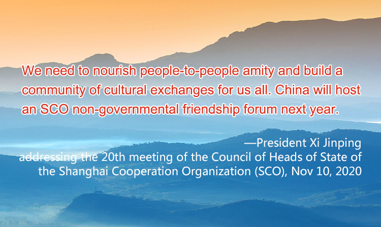 President Xi Jinping  addressing the 20th meeting of the Council of Heads of State of the Shanghai Cooperation Organization (SCO)