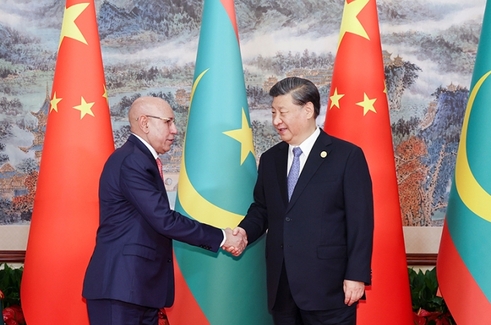 Xi meets Mauritanian president