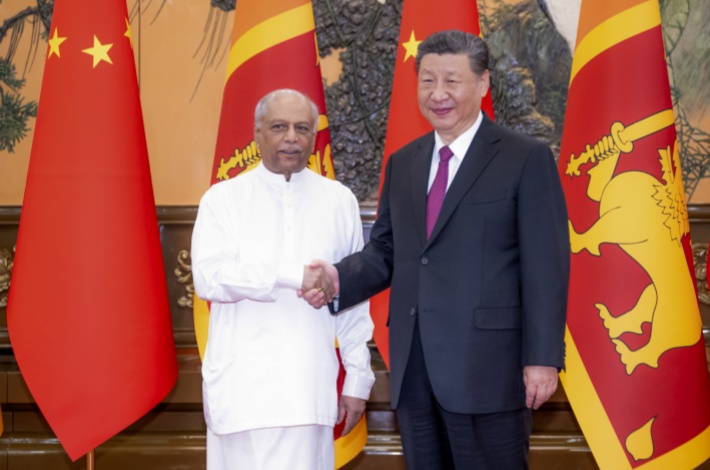 Xi meets Sri Lankan PM in Beijing