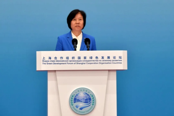 Shen Yueyue reads out President Xi’s congratulatory letter and addresses Green Development Forum of SCO Countries