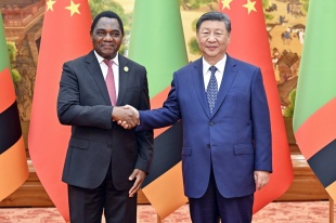 Xi meets Zambian president