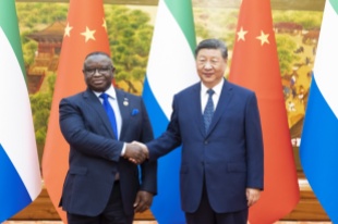 Xi meets Sierra Leonean president