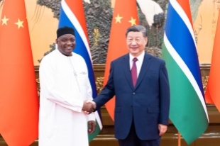 Xi meets Gambian president