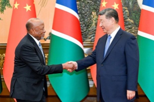 Xi meets Namibian president