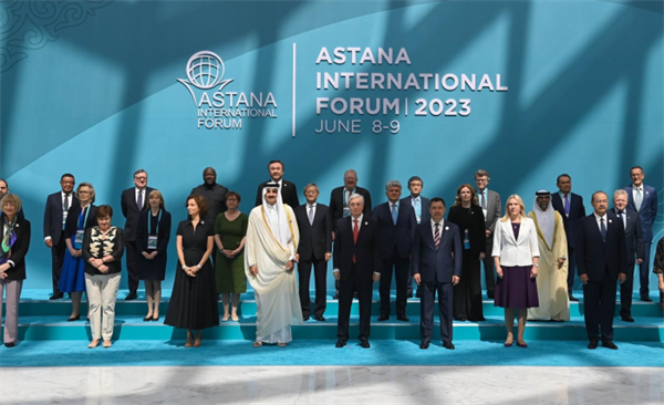 SCO Secretary-General Zhang Ming takes part in the Astana International Forum