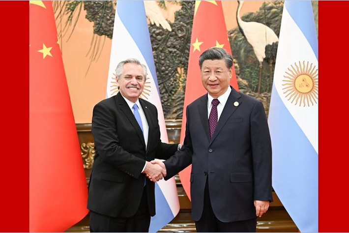 Xi meets Argentine president in Beijing