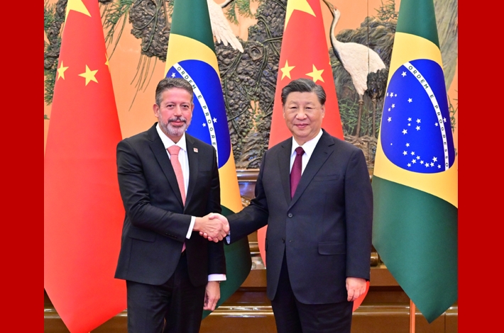 Xi meets president of Brazil's Chamber of Deputies