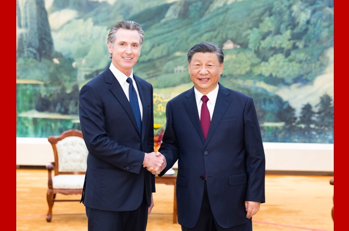 Xi meets U.S. California governor