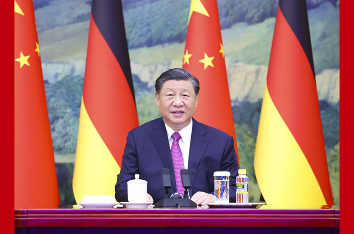 Xi meets Scholz via video link