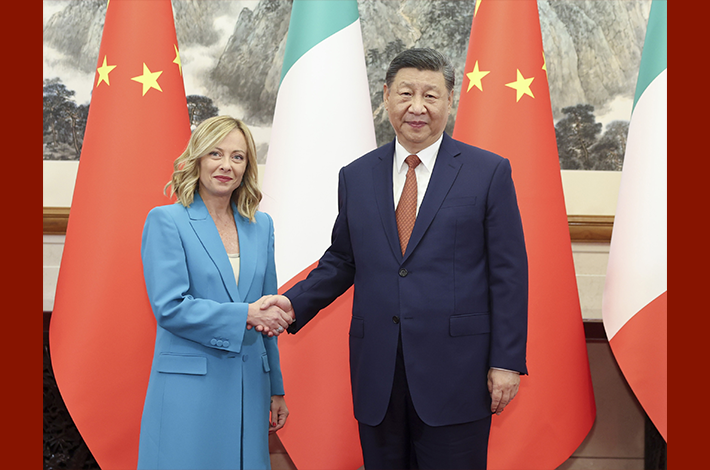 Xi meets Italian prime minister, calls for upholding Silk Road spirit