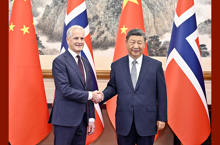 Xi meets Norwegian PM in Beijing