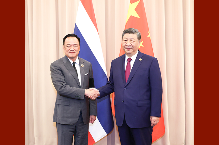 Xi says China ready to strengthen synergy of development strategies with Thailand, share development experience in new era
