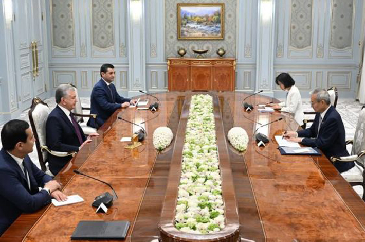 Генеральный секретарь ШОС Чжан Мин встретился с Президентом Республики Узбекистан Ш.М.Мирзиёевым