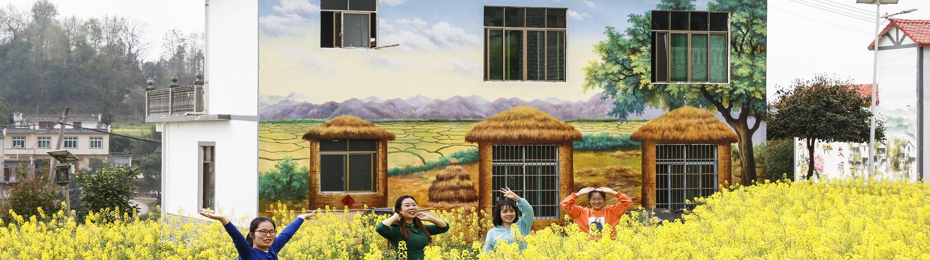 Nandan cultural wall promotes rural tourism development
