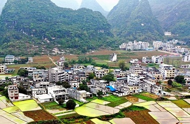 Picturesque countryside in Hechi Du'an Yao autonomous county
