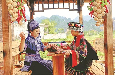 Women's cultural park helps ethnic unity, rural vitalization in Du'an