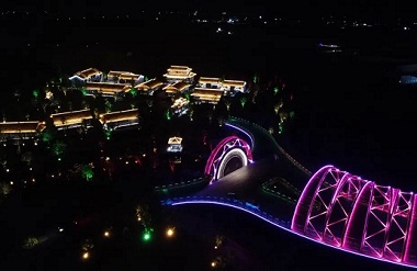 Hechi Garden Expo Park light show attracts attention