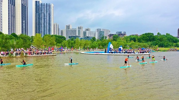 The Green Water and Blue Mountains Chinese Leisure Sports Competition 2023 takes place at China-Singapore Guangzhou Knowledge City (CSGKC) Huangpu district, Guangzhou..jpg