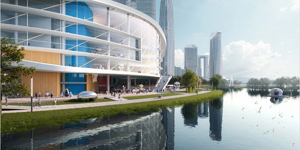 A rendering of the China-Singapore Guangzhou Knowledge City (CSGKC)'s China-Singapore Science, Technology, and Culture Art Center (City Science Museum)..png