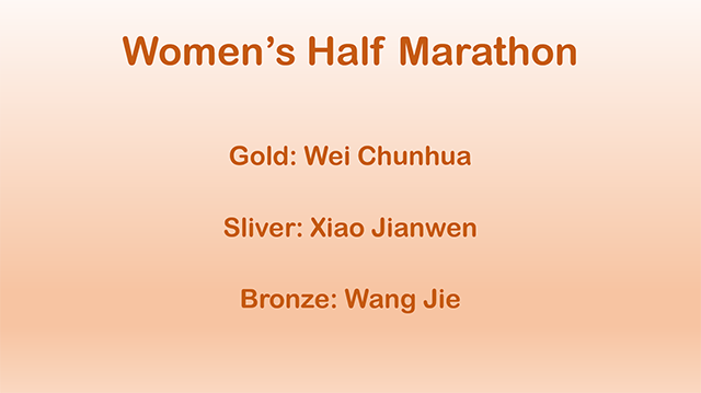 Women's half marathon