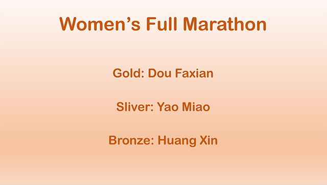 Women's full marathon