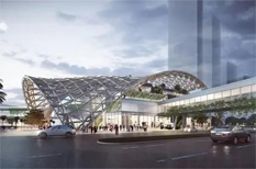 Steel structure of Tianhe transportation hub completed