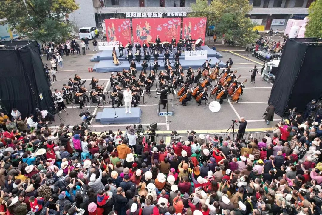 Roadside concert held at Gui'an Cherry Blossom Park