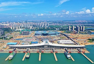Main structure completed for nation's largest passenger ro-ro terminal